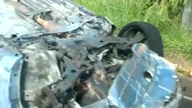 Fuerte trancón en autopista Piedecuesta por incineración de vehículo