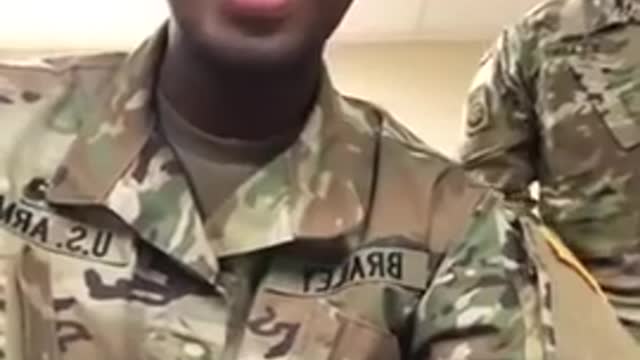 US Soldiers singing "Amazing Grace".