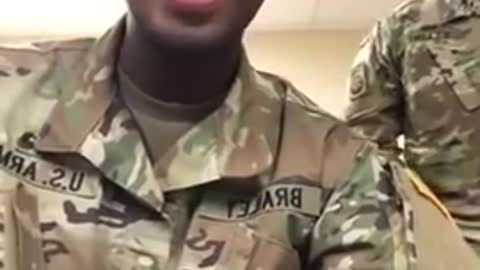 US Soldiers singing "Amazing Grace".