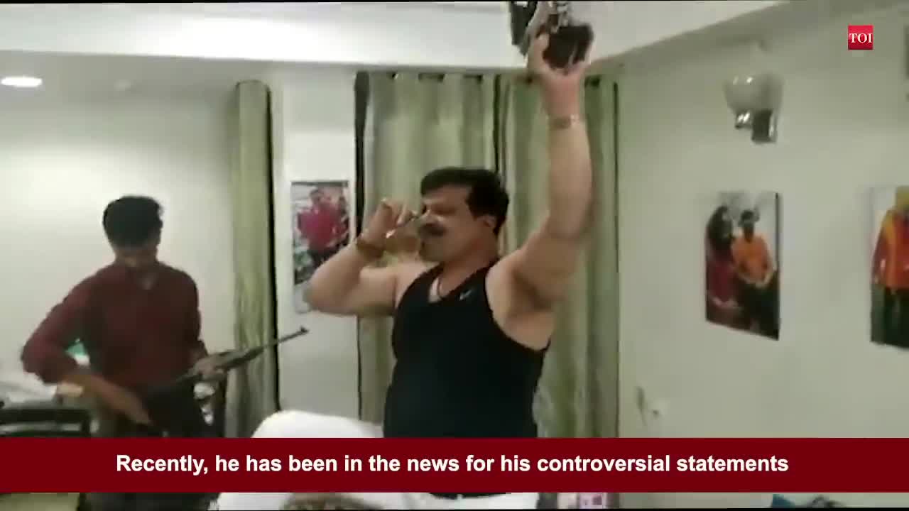 Watch: BJP MLA Pranav Singh Champion seen dancing with guns