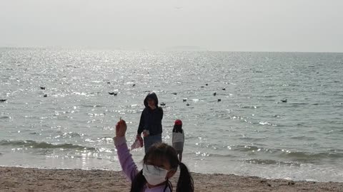 Beach with family