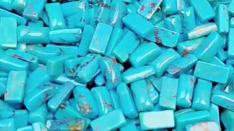 20250217-01 Natural turquoise cabochon green blue colorful gemstone rectangle 4*8mmmm Gift yourself