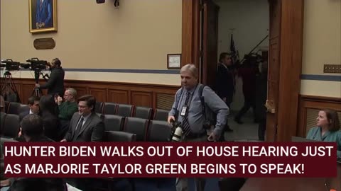 BREAKING: Hunter Biden FLEES Chaotic House Hearing AS MTG Begins Questions