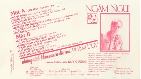 Ngậm Ngùi - Tình Khúc Phạm Duy - Tú Phương