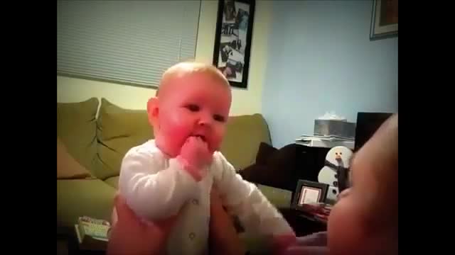 Baby reactions funny video