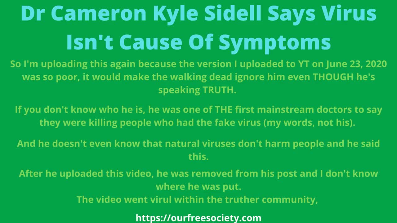 Dr Cameron Kyle-Sidell Says Virus Isnt Cause Of Symptoms