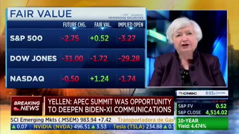 Interesting comments from Yellen