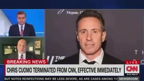 Jim Acosta and Brian Stelter were on-air when the news broke of Chris Cuomo being fired from CNN