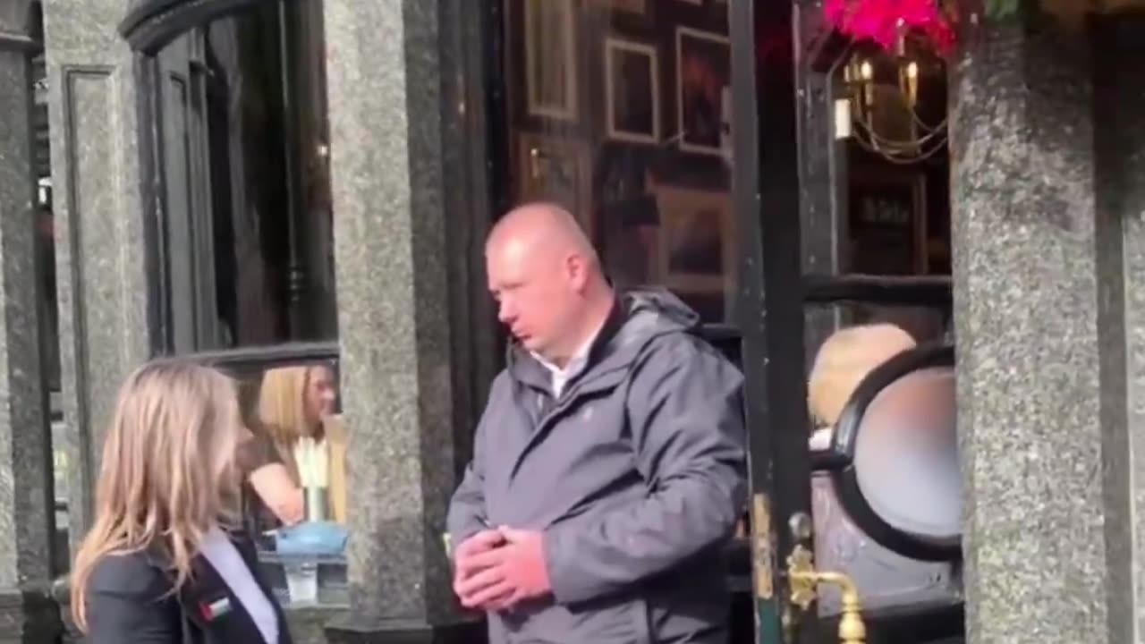 Woman kicked out of pub in London for wearing Palestine sticker. The English