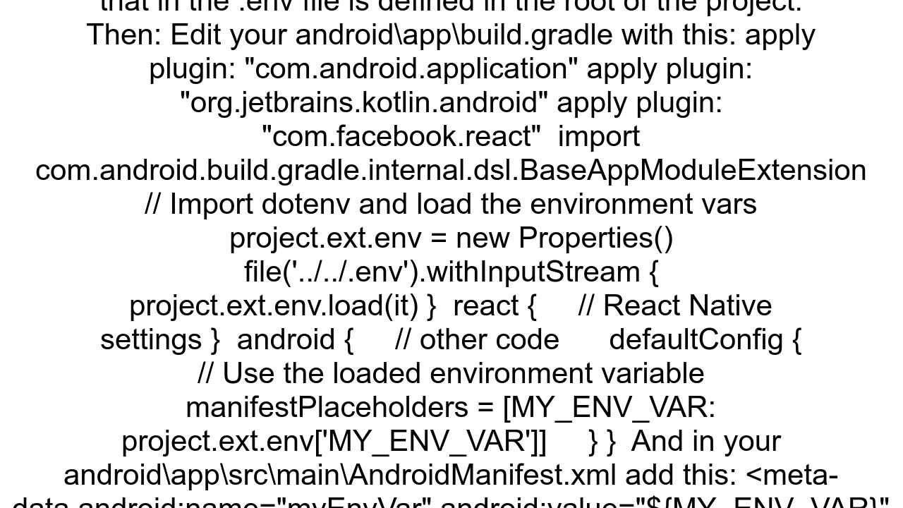 access environment variable in ReactNative AndroidManifestxml