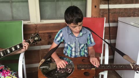Youngest Dobro player in the world😱 “Dobro Chimes” - Cotton Pickin Kids