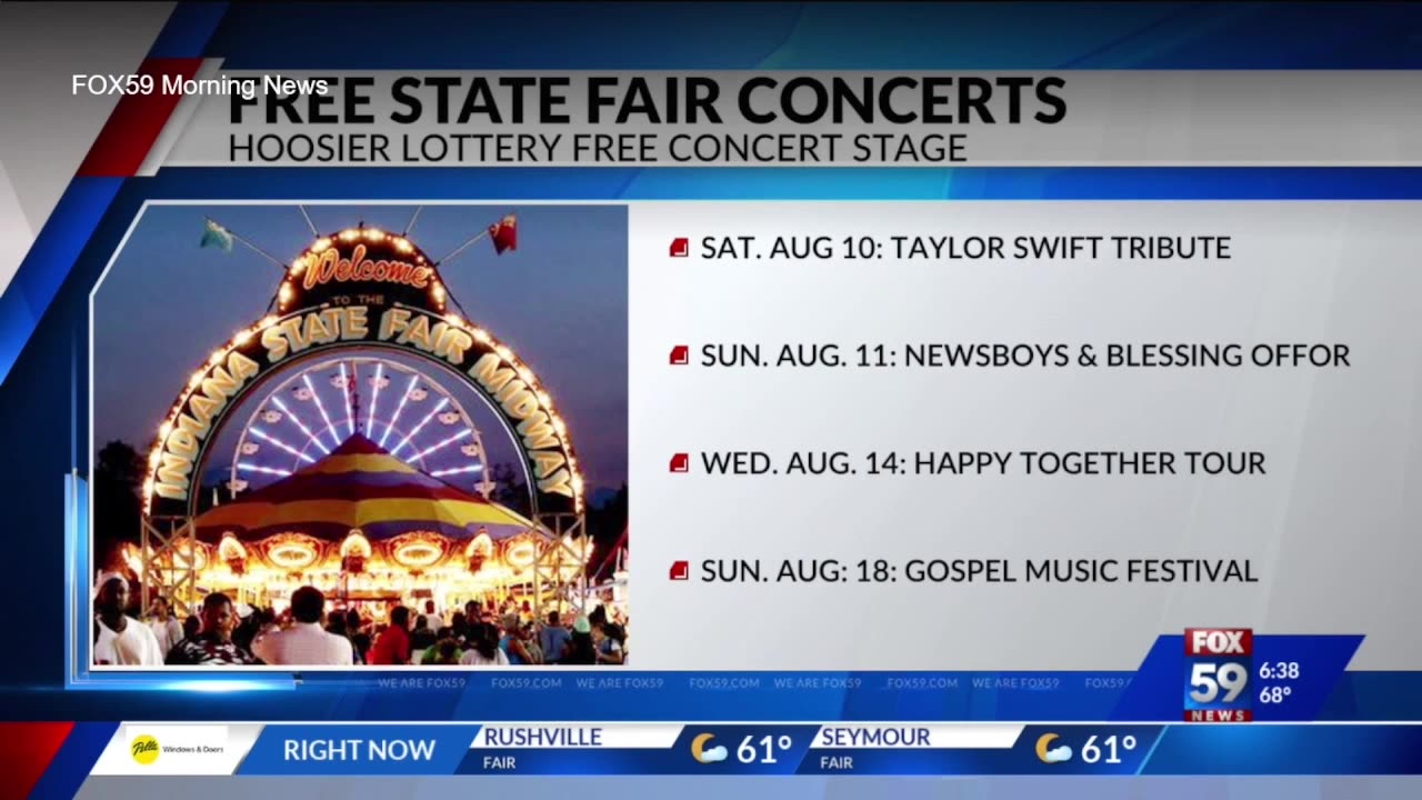 June 15, 2024 - More Free Concerts Announced for Indiana State Fair