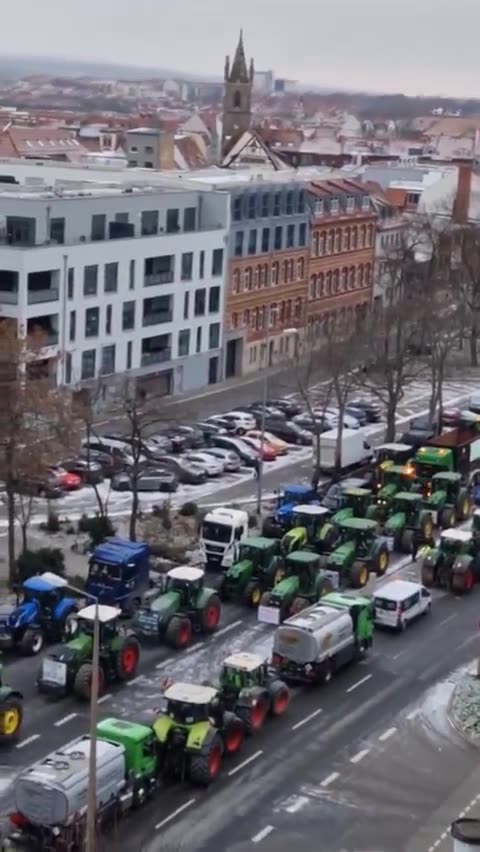 Farmer protest Germany - Erfurt 8.1.2024