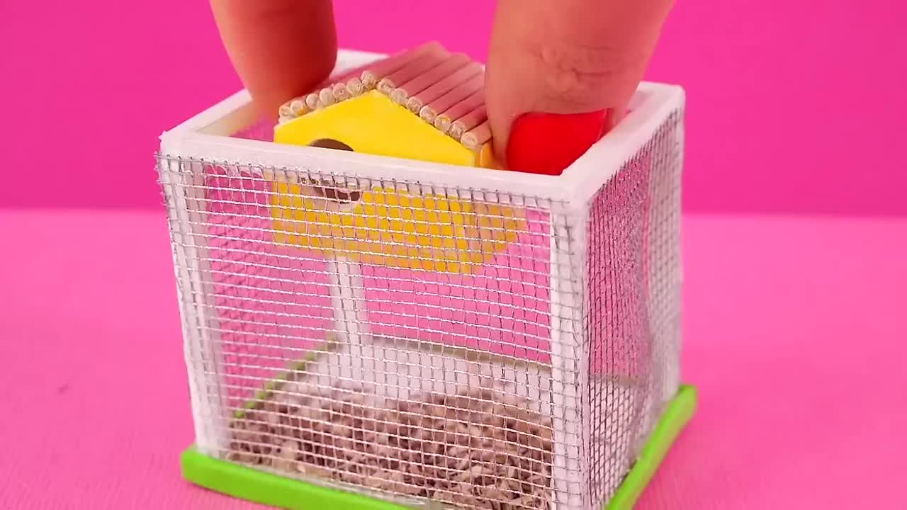 DIY handmade, mini pet nest for Barbie dolls