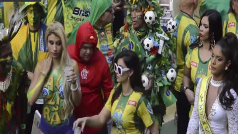 Brazilski navijači slave pobjedu protiv Meksika