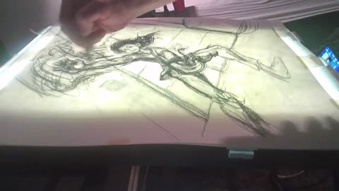 time lapse: charcoal art for page 82