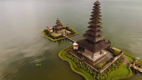Drone Footage of Pura Bratan