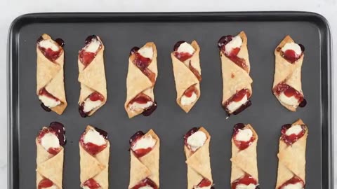 Strawberry cream cheese mini wraps