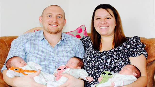 'Miracle' mum unable to conceive for four years captures beautiful moment her triplets