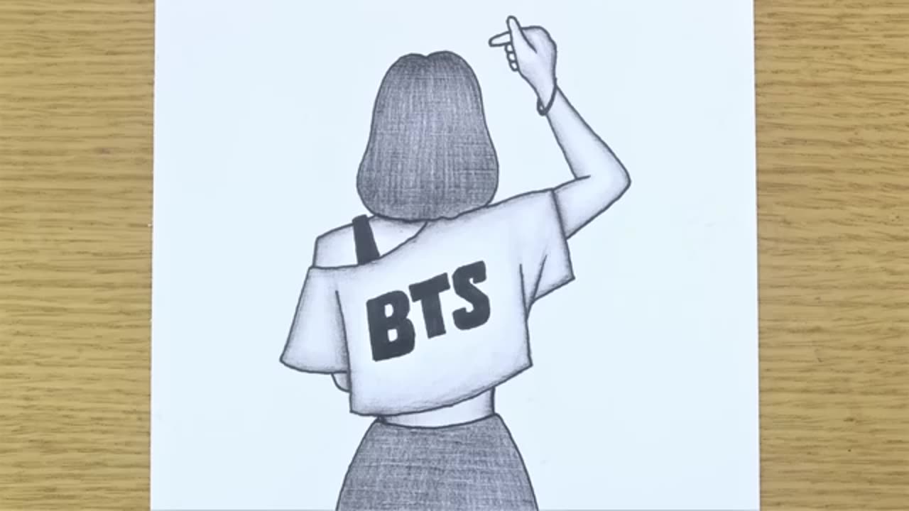 The Beginner's Guide to Draw BTS Girl Drawing || Girl drawing easy || BTS pencil sketch#_Vedio