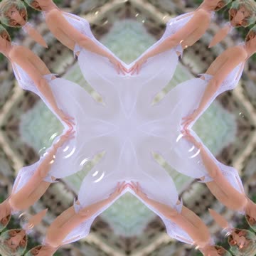 Crazy Kaleidoscope with a woman on the beach!