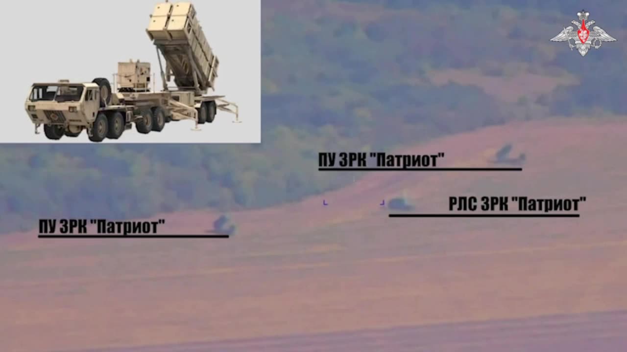 MIM-104 Patriot SAM system of the Ukrainian Armed Forces near the settlement