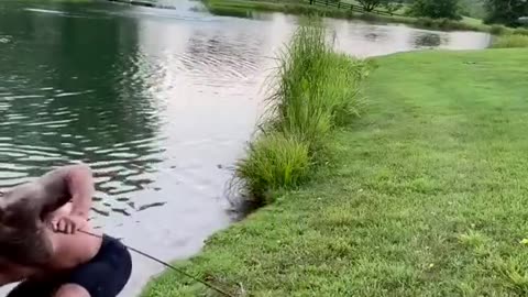 The Rock caught a huge fish