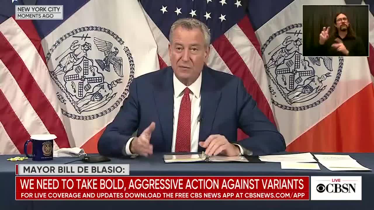 All private businesses must require vax mandate starting December 27th says Mayor Bill de Blasio