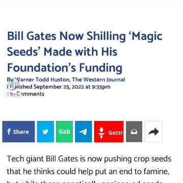 Bill Gates can Shove His seeds