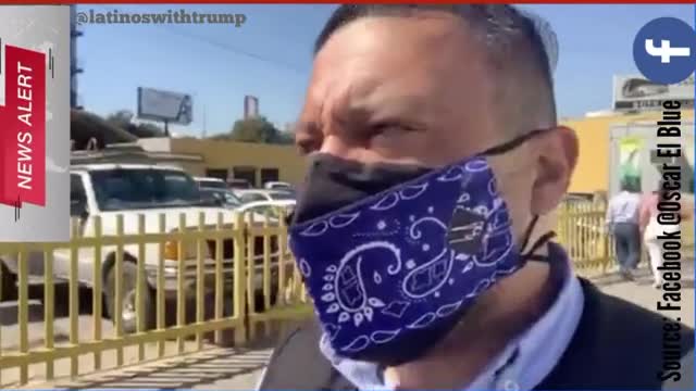 Migrant exposes who is giving them Biden campaign gear