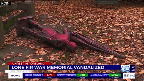 Portland War Memorial Statue Toppled in Lone Fir Cemetery