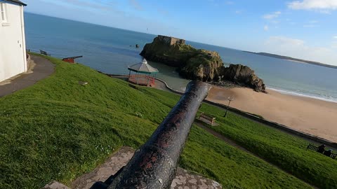 Prince Albert's monument Tenby Wales GoPro