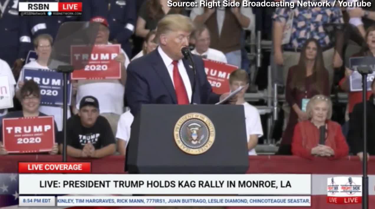President Trump Reads Aloud 2017 Tweets from Whistleblower’s Lawyer Declaring a ‘Coup’