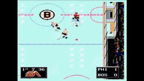 NHL94 (Sega Genesis) Philadelphia vs Boston Part1