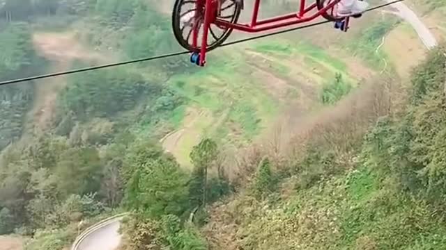 Bungee Jumping With Rope In Beautiful