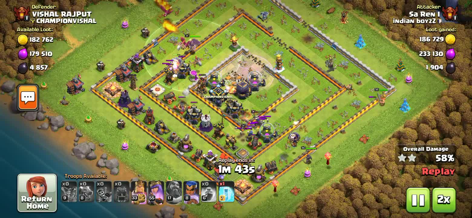 Clash of clans attack /defence dragon 3star