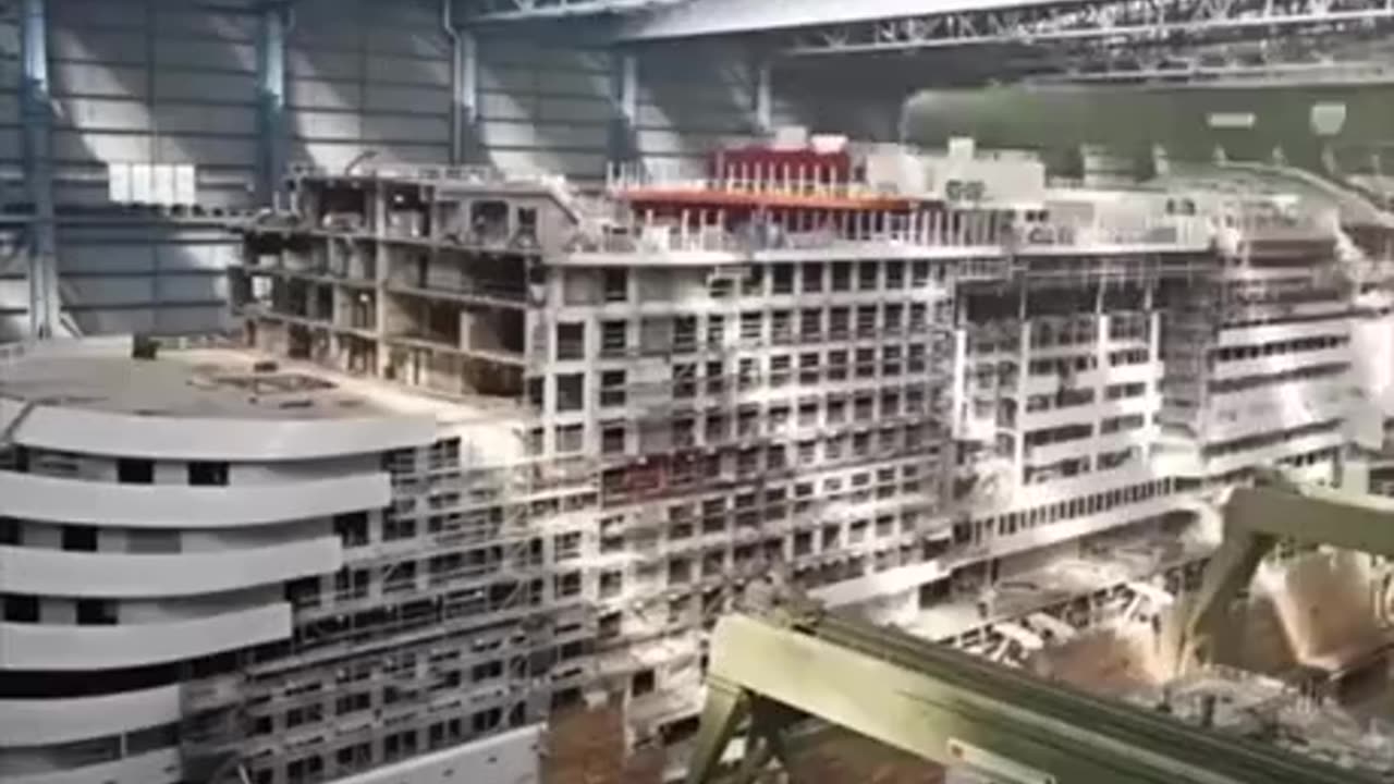 Six year time lapse of a cruise ship being built