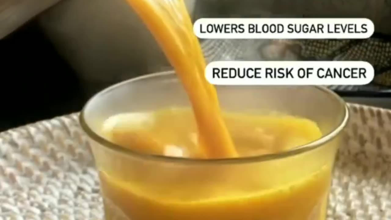 The beautiful gold beverage is made from white milk and yellow turmeric.