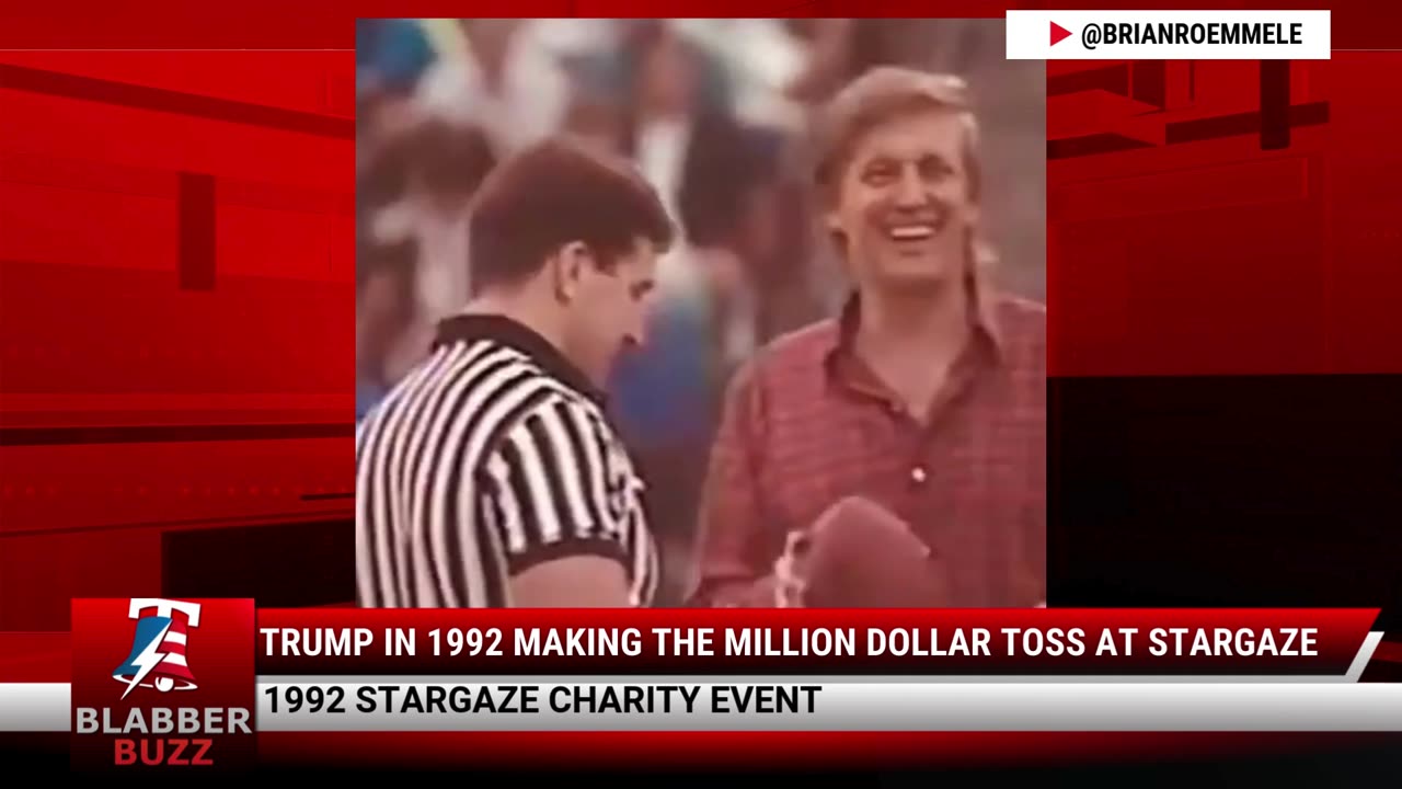 Trump In 1992 Making The Million Dollar Toss At StarGaze