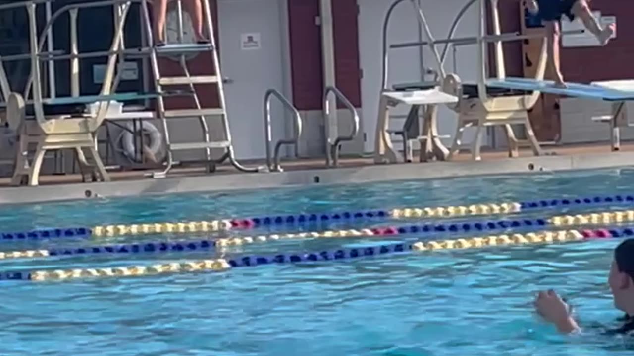 Iconic Older Man Dominates Diving Board