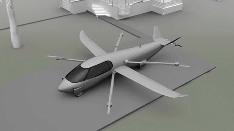 An airplane, helicopter and car, all in one