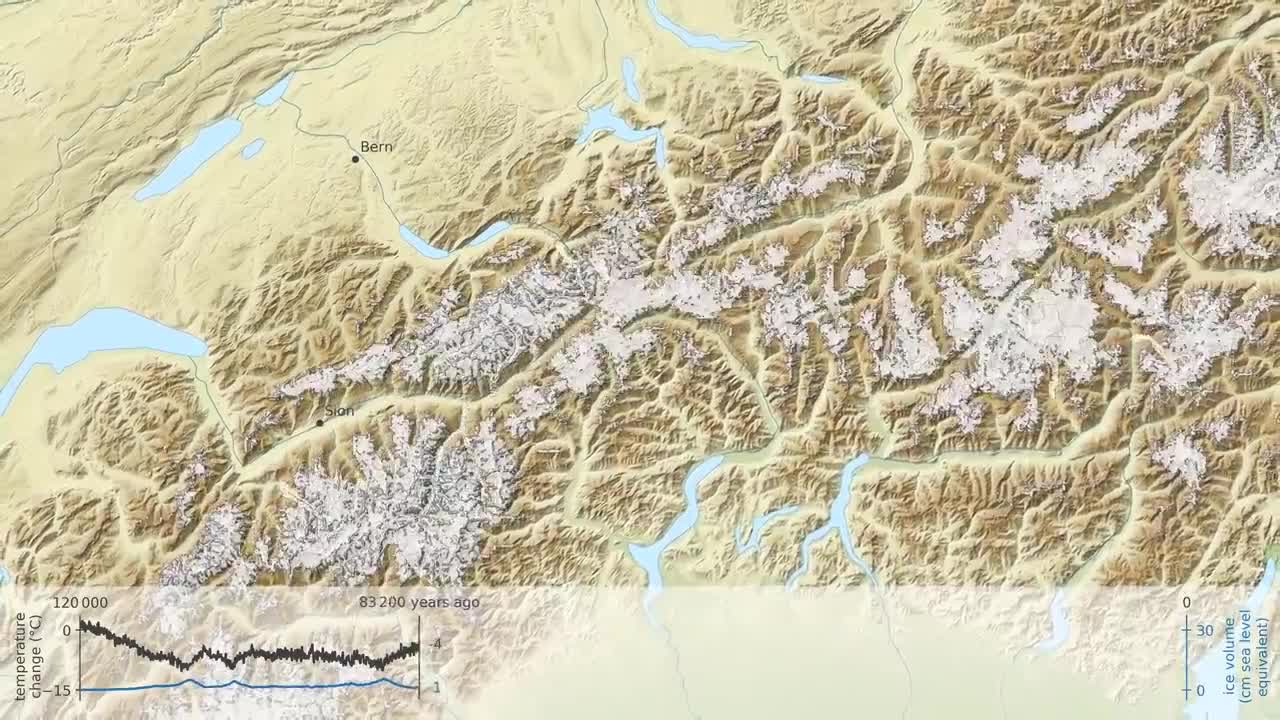 Glaciers In The Alps - Time Lapse