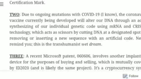 BILL GATES CAUGHT ON VIDEO ADMITTING VACCINES WILL CHANGE OUR DNA.