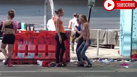 PHILADELPHIA City Homeless People on Streets Looking like the Zombie Apocalypse.