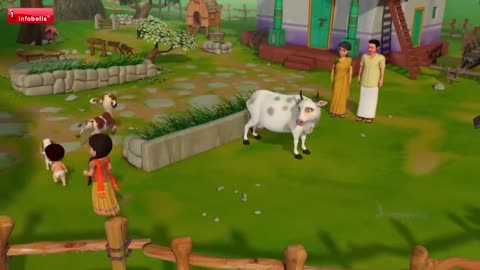 Meri Gaiya Hati Hai Mujhko Doodh Pilati Hai | Hindi Rhymes for Children Infobells