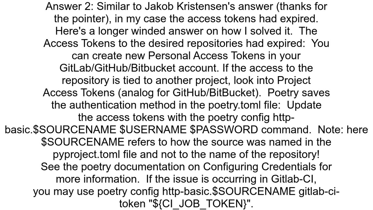 quotUnable to find installation candidatesquot in poetry trying to install genicam how to debug