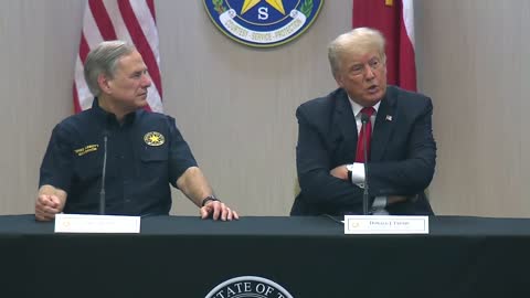 Former President Trump and Texas Governor Abbott participate in a border security briefing