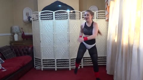 Aerobic workout for 8 and a half mins retro style
