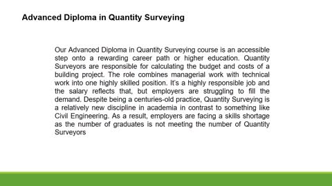 hnd quantity surveying from CCM