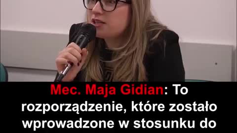MEC Maja Gidian adwokat zajmująca się walką z pandemicznym bezprawiem wyjaśnia absurdy
